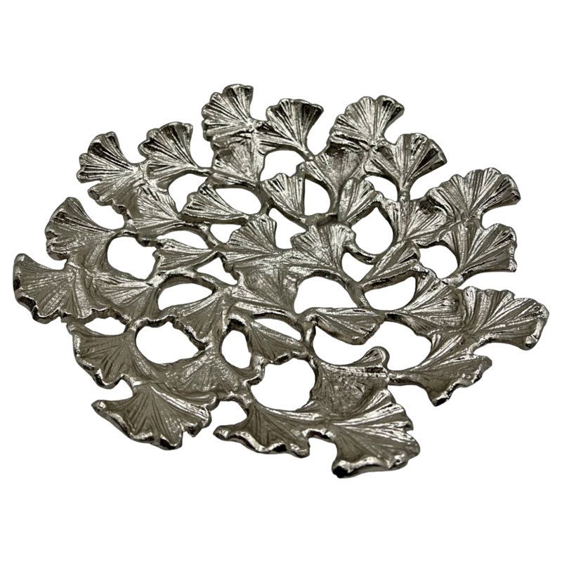 Assiette décorative en aluminium faite à la main Amirjon 1, Argent argent
