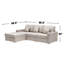 Canapé modulaire réversible 3 pièces Turmea Latitude Run® Beige avec coussins et pieds interchangeables-118805340-118805337-118805335