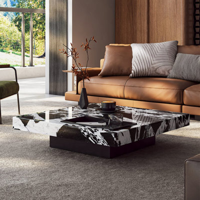 Luxury-Style Square Marble Coffee Table