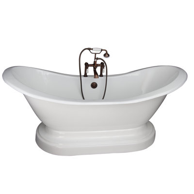 Baignoire de trempage en fonte avec robinet 72 po. X 31 po. Marshall