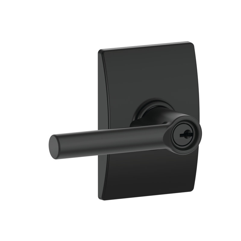 Broadway Keyed (Entry) Door Lever, Matte Black, Keyed Alike