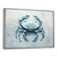 Minimalisme bleu crabe impression I - impression sur toile crabe-224169599-241578774