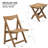 Hips Material Patio Bistro With 2 Chairs And Rectangular Table, Finish For Balcony Outdoor Comprised Of Use