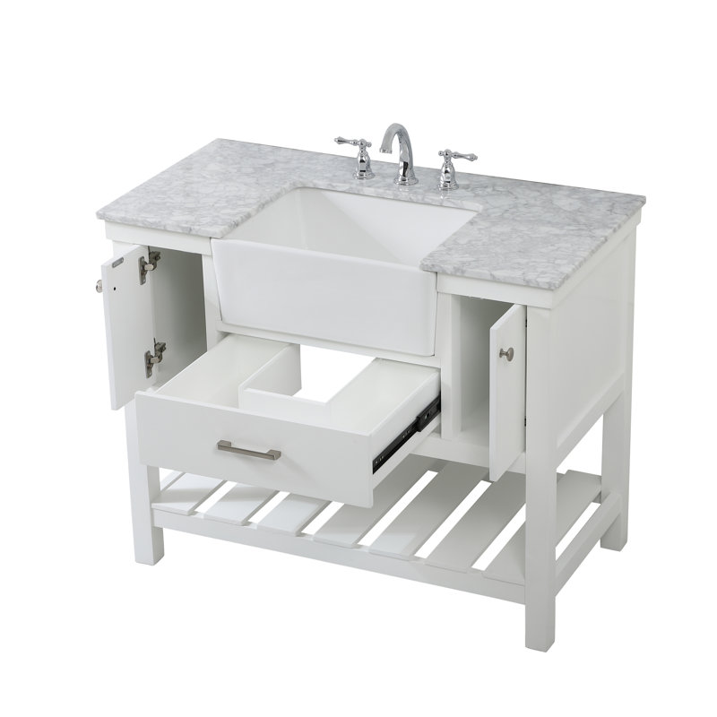 Ensemble de meuble-lavabo simple 42 po Algier, Blanc