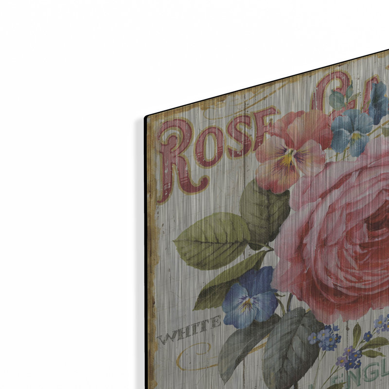 «Rose Garden I» par Lisa Audit, art mural en métal, H 12 po x l 12 po