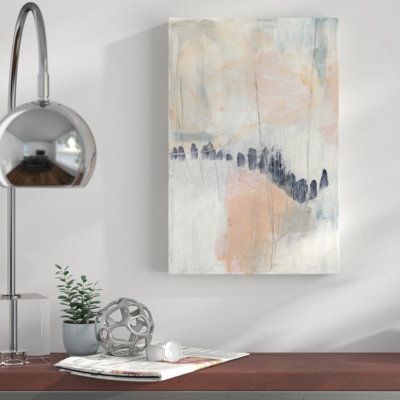 Blush & Navy I by Parvez Taj - 1 Piece Wrapped Canvas Painting