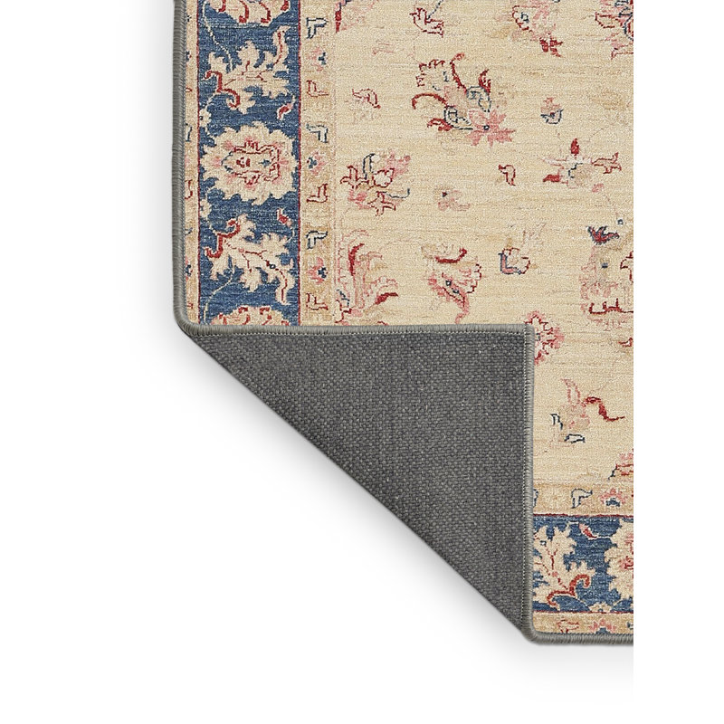 Tapis brun/noir/crème traditionnel, Rectangle 7 pi x 10 pi