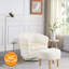 Fauteuil demi-tonneau pivotant avec repose-pieds Sharolynn-378484800