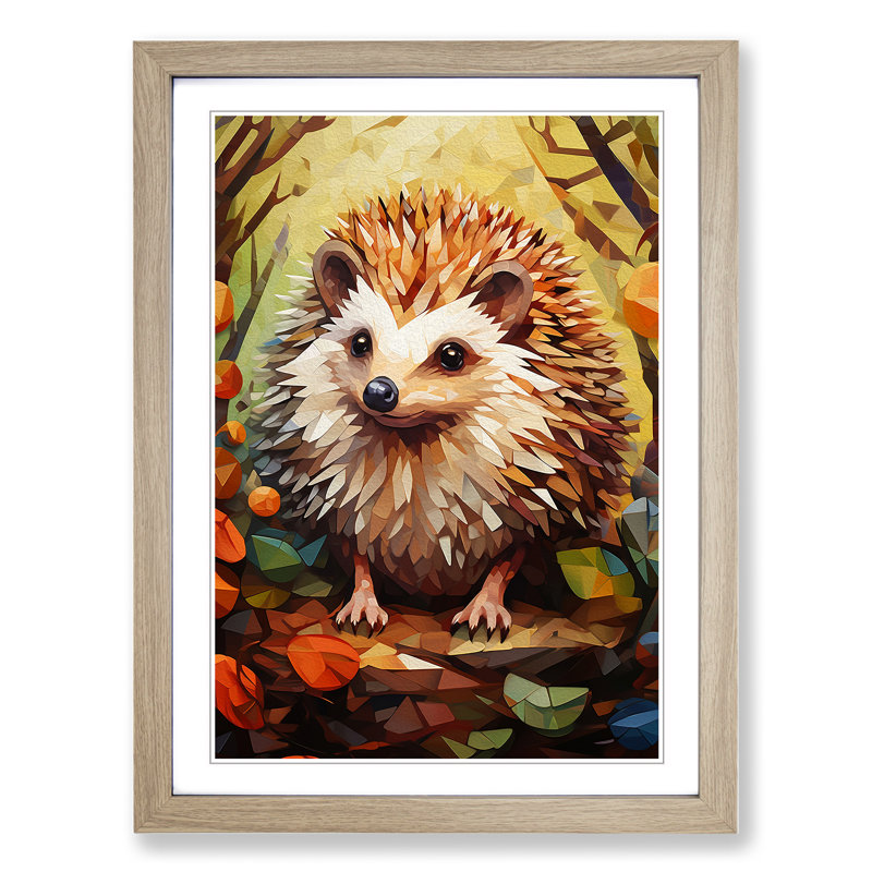 Hedgehog Cubism No.2 - Framed Print