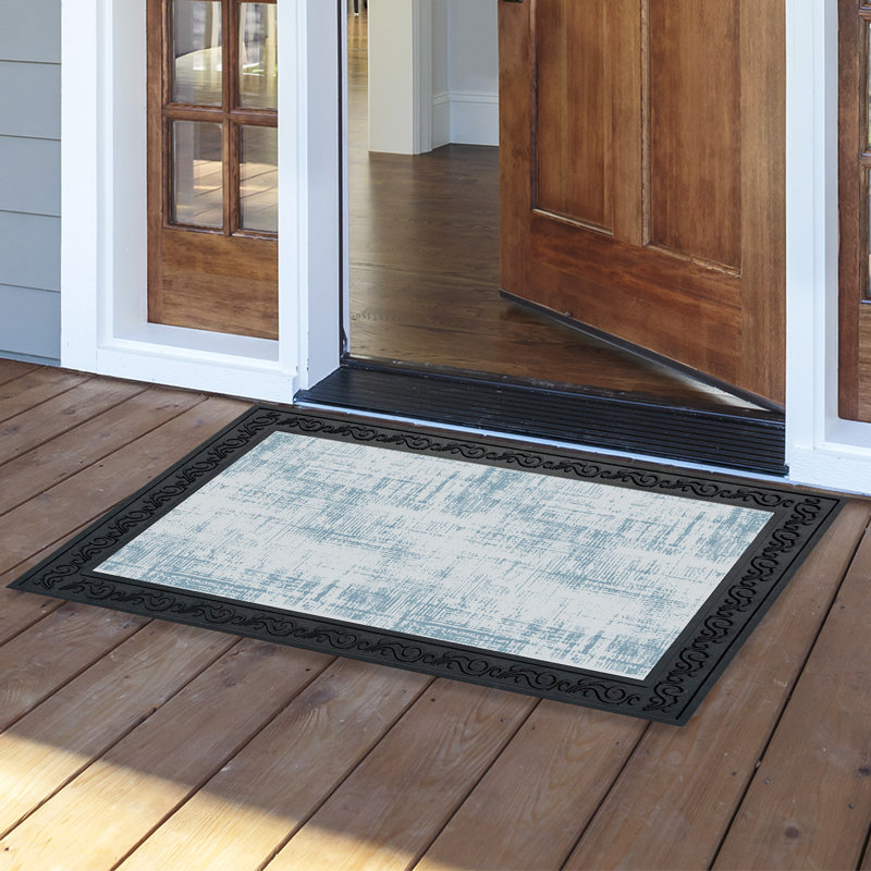 Textured Blue Doormat