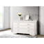 G02190-d Commode de chambre blanche - Style traditionnel avec détails