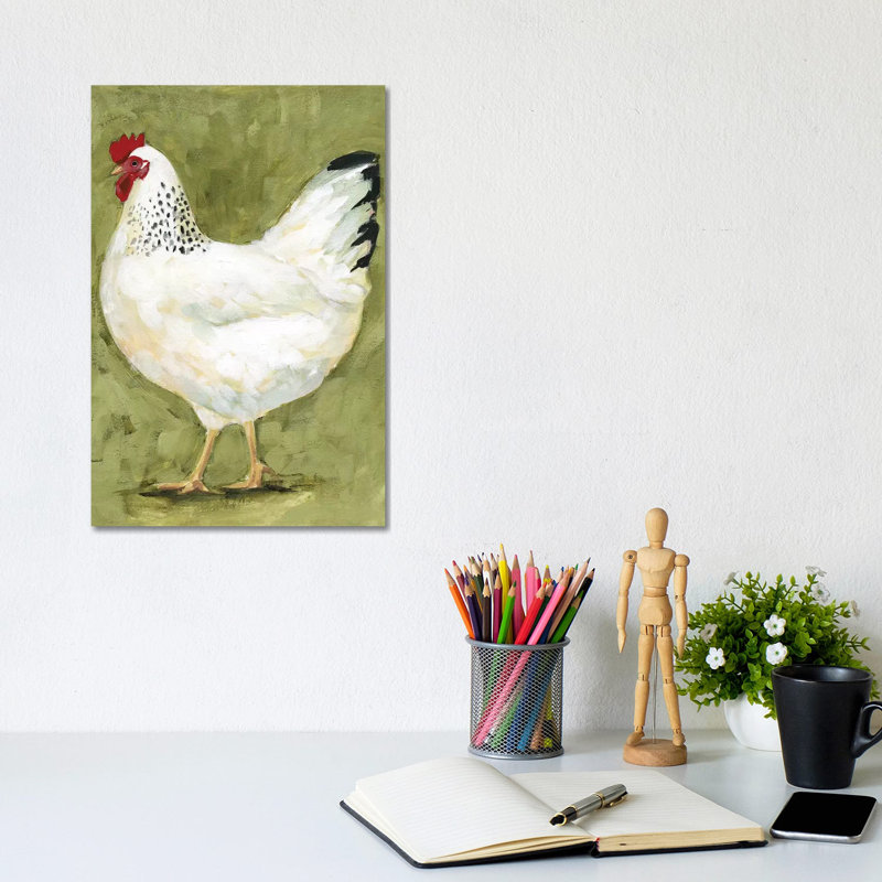 «Chicken Scratch II» par Victoria Borges - reproduction d'art, Toile tendue, Aucun mat, H 12 po x l 8 po x P 0,75 po