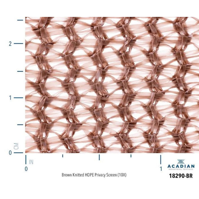 Chiffon d'intimité tricoté de qualité commerciale 5,8 pi x 150 pi - 88%, H 93,6 po x l 1800 po x P 0,06 po, Brun