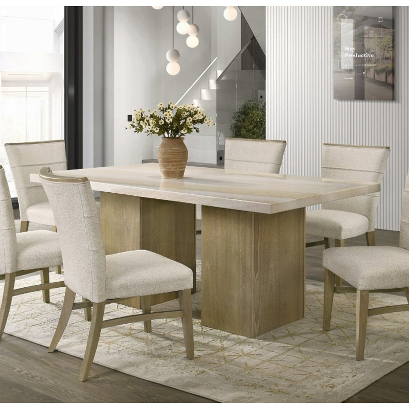 Beachampton Dining Table W/natrual Marble Top