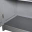 Armoire de rangement de salle de bain - Gris, 2 portes et tiroirs avec tablette réglable, autoportante pour la salle de bain, structure, eau, offre suffisamment de serviettes et de produits d'hygiène Armoire de plancher grise, portes, cadre