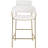 Izaki Upholstered Counter Stool with Metal Frame