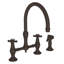 Fairfield Kitchen Bridge Faucet with Side Spray-1260315141