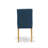 5 Piece Modern Dining Table Set Includes a Rectangle Wooden Table with Butterfly Leaf and 4 Oasis Blue Faux Leather Parson Chairs, Oak-1889567579-1889567580