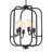 Black Cage Chandelier 6-Light, Matte Black Industrial Pendant Light, Adjustable 33"-89" Height, Modern Farmhouse Lighting for Dining Room Kitchen Island, ETL Listed