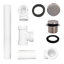 1 1-1 / 2 po x 12 po Ensemble de drain de baignoire 40 pieds en PVC avec trop-plein à deux trous-37144989