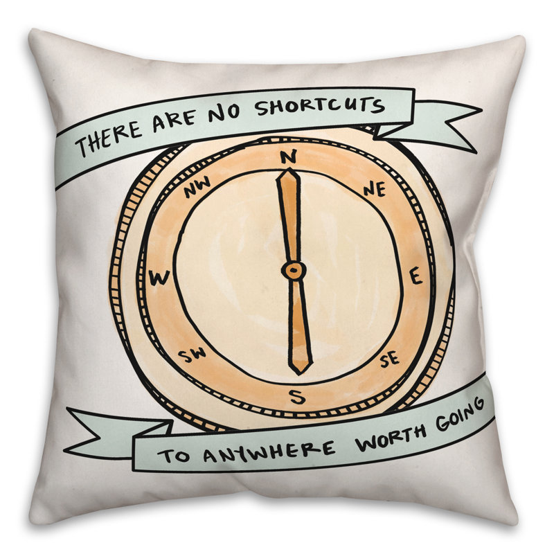 Coussin Shortcut Compass, 18 po x 18 po