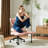 Olamide Ergonomic Cross-Legged Swivel Office Chair, Pink Desk Chair Adjustable Height Meditation Chair with Back Support, Office/Home Chair-1292633849-1282306392