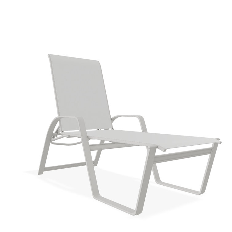 Holna Outdoor Rust-Resistant Metal Chaise Lounge