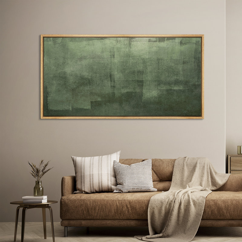 Impression sur toile encadrée sur fond vert foncé, Natural Floater Frame, H 30 po x l 60 po