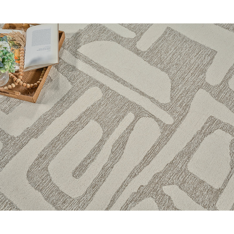 Carmel Handmade Abstract Area Rug, Rectangle 6' x 9'