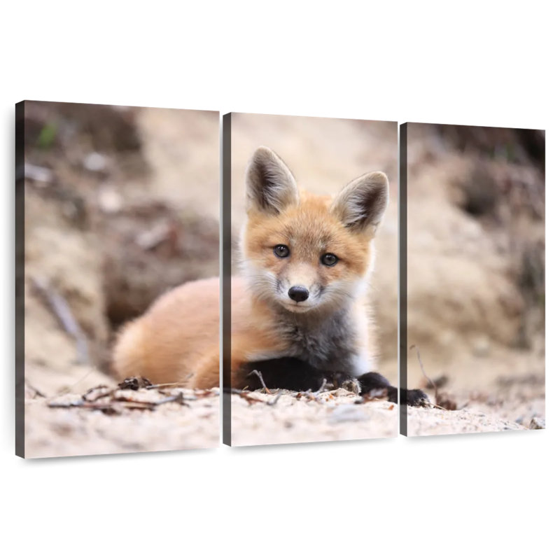 Brampt Little Brown Fox, 48" H x 74" W