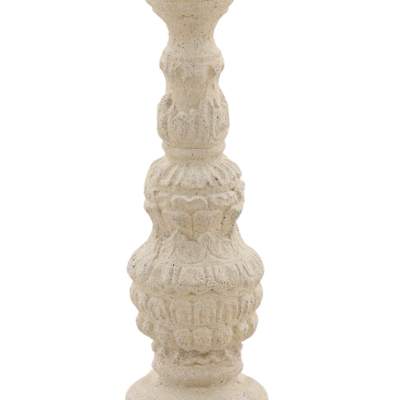 Gethin Outdoor Candle Holder Light Gray Large, White