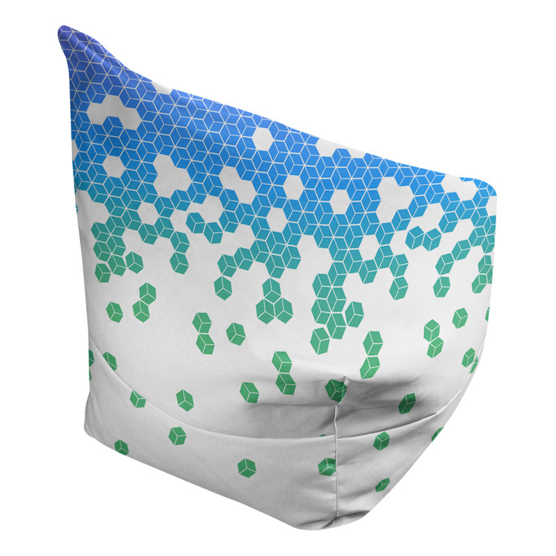 Petite chaise à sacs à billes & Leffel, H 86 po x l 2 po x P 43 po, Blanc / bleu, Pas de bourre