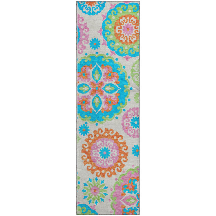 Premium Machine Washable Prisco White Rug