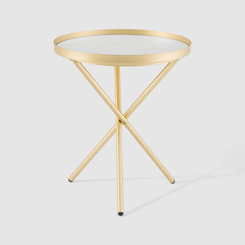 Trebent End Table, Gold