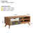 SOLID WOOD TV STAND NATURAL HONEY, WHITE & GREY