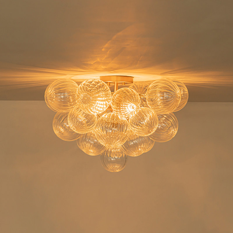 Plafonnier semi-encastré 2 lumières Ornate Glam