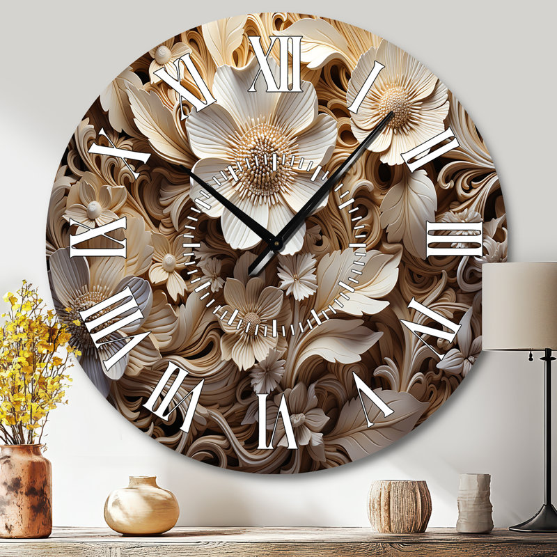 Horloge murale florale, Grand