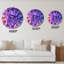 Horloge murale moderne mauve et fuchsia liquide - art moderne-1899277176