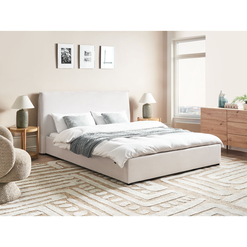 Waterbed Velvet LAVAUR Off-White, European King (160 x 200 cm)