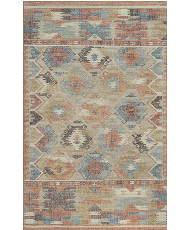 Tapis rouge tissé à la main Elan