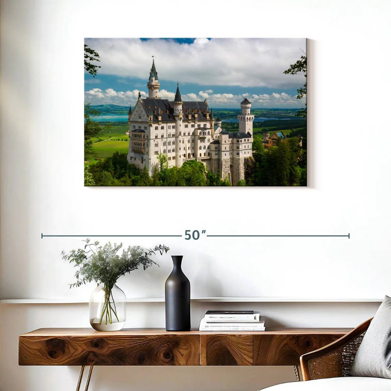 Lilie, le château de Neuschwanstein, H 24 po x l 36 po