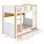 Lit superposé Creative avec rails de sécurité maison et solutions de rangement complètes