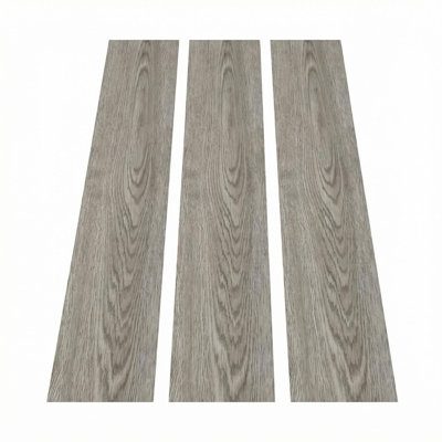 Peel And Stick PVC Vinyl Plank Flooring – 6" X 36" Self-Adhesive Wood Grain Floor Tiles, Easy DIY Installation For Garage, Basement, Low-Traffic Spaces(1Mm 54PCS Cover 81 SQ.FT)