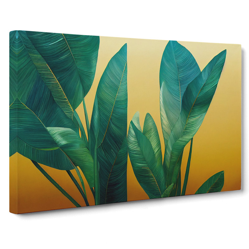 Cosmopolitan Tropical Leaves - Wrapped Canvas, 40cm H x 60cm W x 3cm D