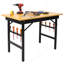 Table de travail pliante portative avec ruban à mesurer et détecteur d'angle, banc de travail pliant portatif, banc à outils d'atelier, avec poignée