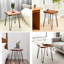 Table d'appoint Farmhouse avec pieds en épingle à cheveux, table de bout en bois de pin massif pour le salon et la chambre à coucher, finition espresso rustique, table d'appoint carrée facile à assembler
