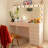 Boahaus Verona Large Vanity Desk with Framed Bulb Mirror – Custom Space Makeup Vanity Designed as a Structured Dressing Station with Integrated Power