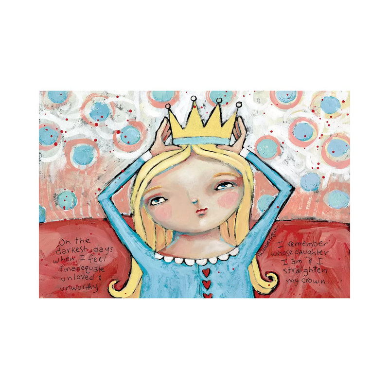 Straighten Your Crown Blonde by Teresa Kogut - Print on Canvas, Wrapped Canvas, 45.72cm H x 66.04cm W x 3.81cm D