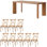 Nordic style simple solid wood dining table set