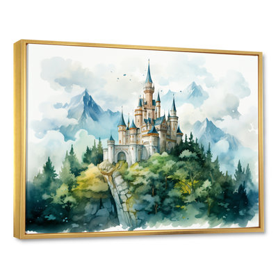 Montagnes médiévales, châteaux, art mural